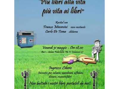 Locandina recital salviamo i libri dal cassonetto